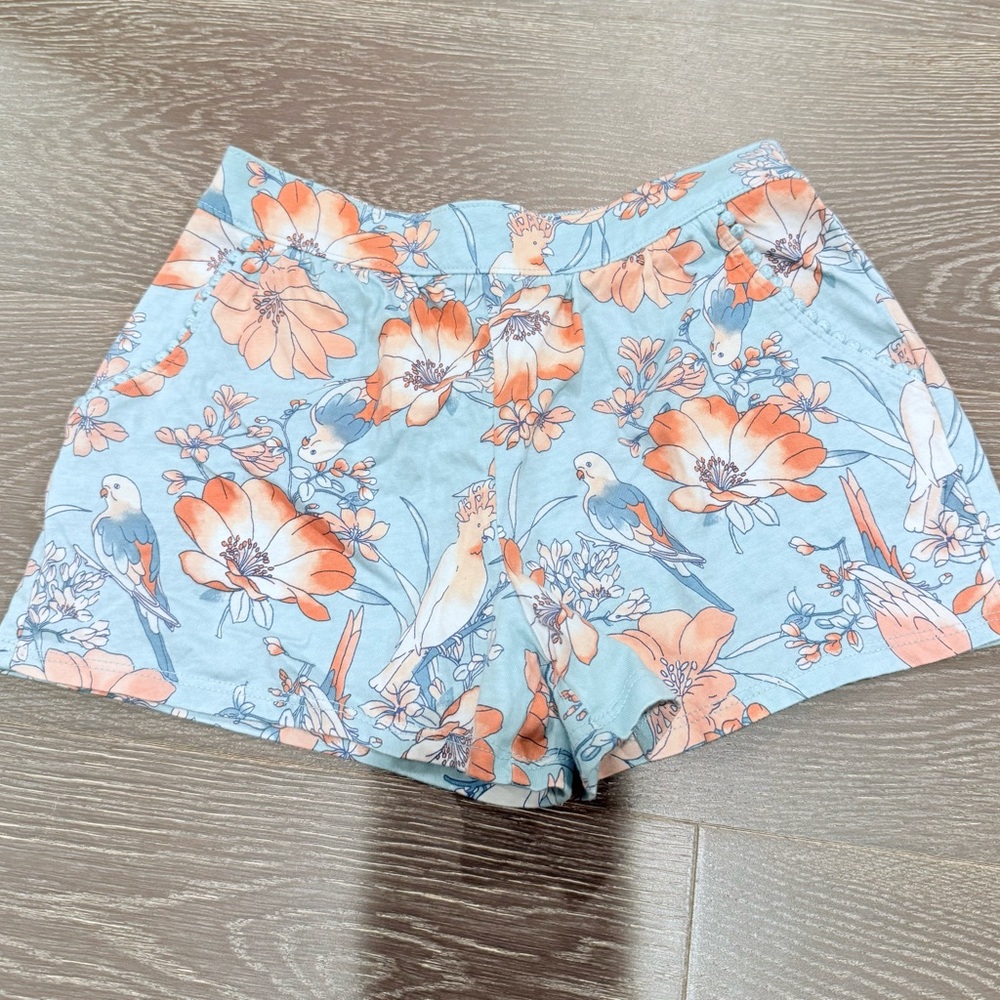 OshKosh B'gosh Blue and Orange Floral Women's High Waist Shorts
